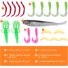 imageFishing Lures Kit for Freshwater Bait Tackle Kit for Bass Trout Salmon Fishing Accessories Tackle Box Including Spoon Lures Soft Plastic WormsFishing Lures Kit 33 Pcs