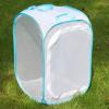 imageRESTCLOUD 36quot Large Monarch Butterfly Habitat Giant Collapsible Insect Mesh Cage Terrarium Popup 24 x 24 x 36 InchesWhite with Blue