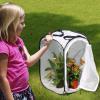 imageRESTCLOUD Insect and Butterfly Habitat Cage Terrarium Popup 236 Inches TallWhite With Black