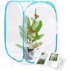 imageRESTCLOUD Insect and Butterfly Habitat Cage Terrarium Popup 236 Inches TallWhite With Blue