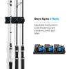 imageRESTCLOUD Wall Mounted Fishing Rod Holder Vertical Rack for Garage Storage Fits 319mm Rod Diameter 9 Slots3 Slots