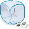 imageRESTCLOUD Insect and Butterfly Habitat Cage Terrarium Popup 236 Inches TallWhite With Blue