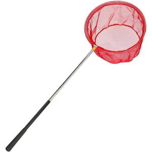 imageRESTCLOUD Bait Net and Fishing Landing Net with Telescoping Pole Handle Extends to 59 inchesRed