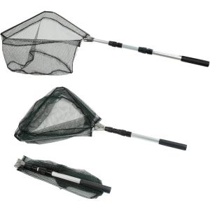 imageRESTCLOUD Fishing Landing Net with Telescoping Pole Handle Fishing net Freshwater for Kids Men Women Extend to 4063 InchesA Aluminum Handle  50 Full