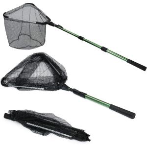 imageRESTCLOUD Fishing Landing Net with Telescoping Pole Handle Fishing net Freshwater for Kids Men Women Extend to 4063 InchesF Super Strong Aluminum Handle  61 Full