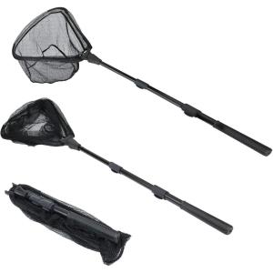 imageRESTCLOUD Fishing Landing Net with Telescoping Pole Handle Fishing net Freshwater for Kids Men Women Extend to 4063 InchesH Aircraftgrade Aluminum Handle  63 Full