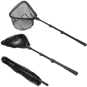 imageRESTCLOUD Fishing Landing Net with Telescoping Pole Handle Fishing net Freshwater for Kids Men Women Extend to 4063 InchesK Aircraftgrade Aluminum Handle  82 Full