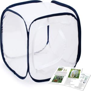 imageRESTCLOUD Insect and Butterfly Habitat Cage Terrarium Popup 236 Inches TallWhite With Black