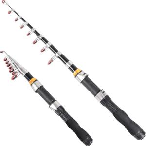 imageTelescopic Collapsible Extendable Fishing Rod for Saltwater and Freshwater Lightweight and Compact DesignFull Extend 62 Feet