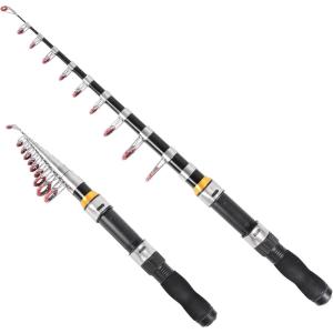 imageTelescopic Collapsible Extendable Fishing Rod for Saltwater and Freshwater Lightweight and Compact DesignFull Extend 75 Feet