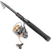 imageTelescopic Fishing Rod Collapsible Fishing Rod Portable Spinning Pole for Saltwater and Freshwater Carbon Fiber Lightweight and Compact DesignFull Extend 69 Feet