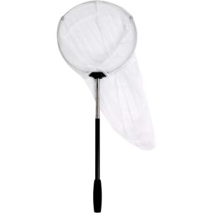 imageRESTCLOUD Insect and Butterfly Net with 12quot Ring 24quot Net Depth Strong Stainless Telescoping Handle Extends to 38 Inches10 Ring  48 Handle
