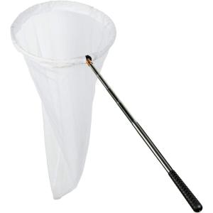 imageRESTCLOUD Insect and Butterfly Net with 12quot Ring 24quot Net Depth Strong Stainless Telescoping Handle Extends to 38 Inches14 Ring  59 Handle