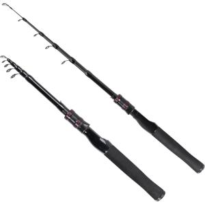 imageTelescopic Fishing Rod Collapsible Fishing Rod Portable Spinning Pole for Saltwater and Freshwater Carbon Fiber Lightweight and Compact DesignFull Extend 59 Feet