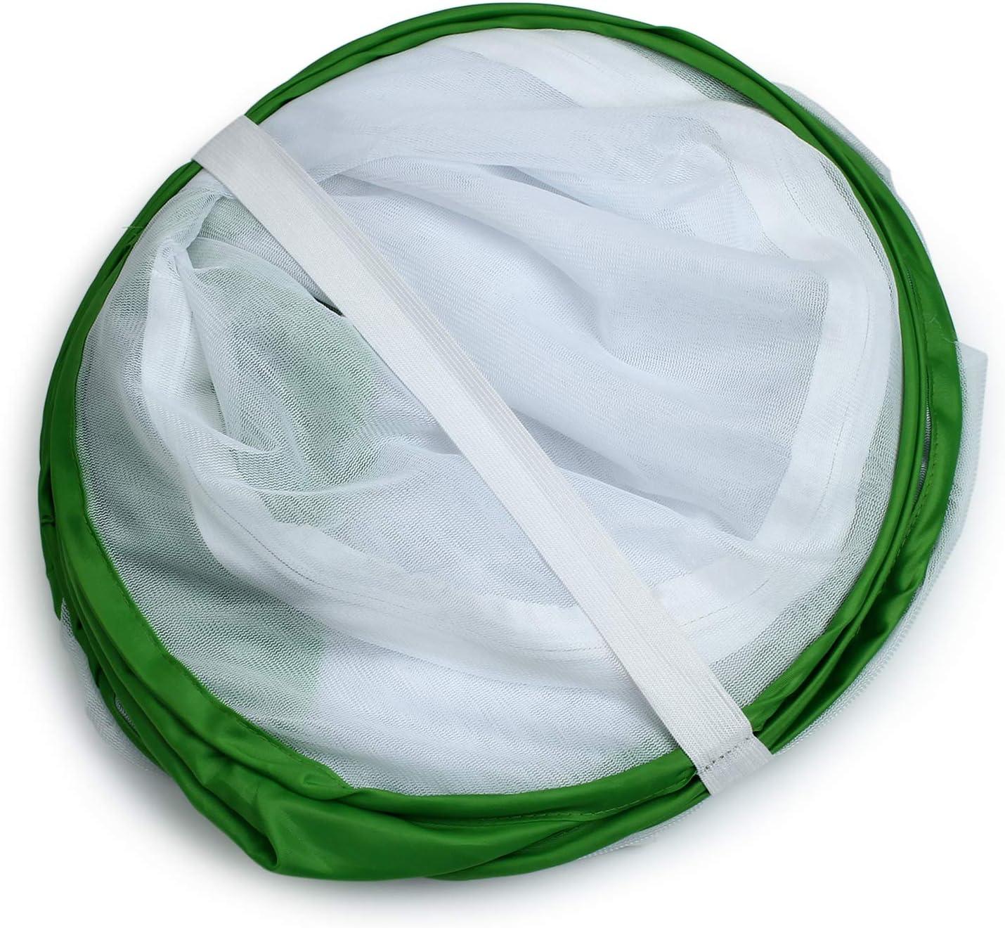 image4 Feet Extra Large Monarch Butterfly Habitat Giant Collapsible Insect Mesh Cage Terrarium Popup White  Green 28 x 28 x 48 InchesWhite  Green