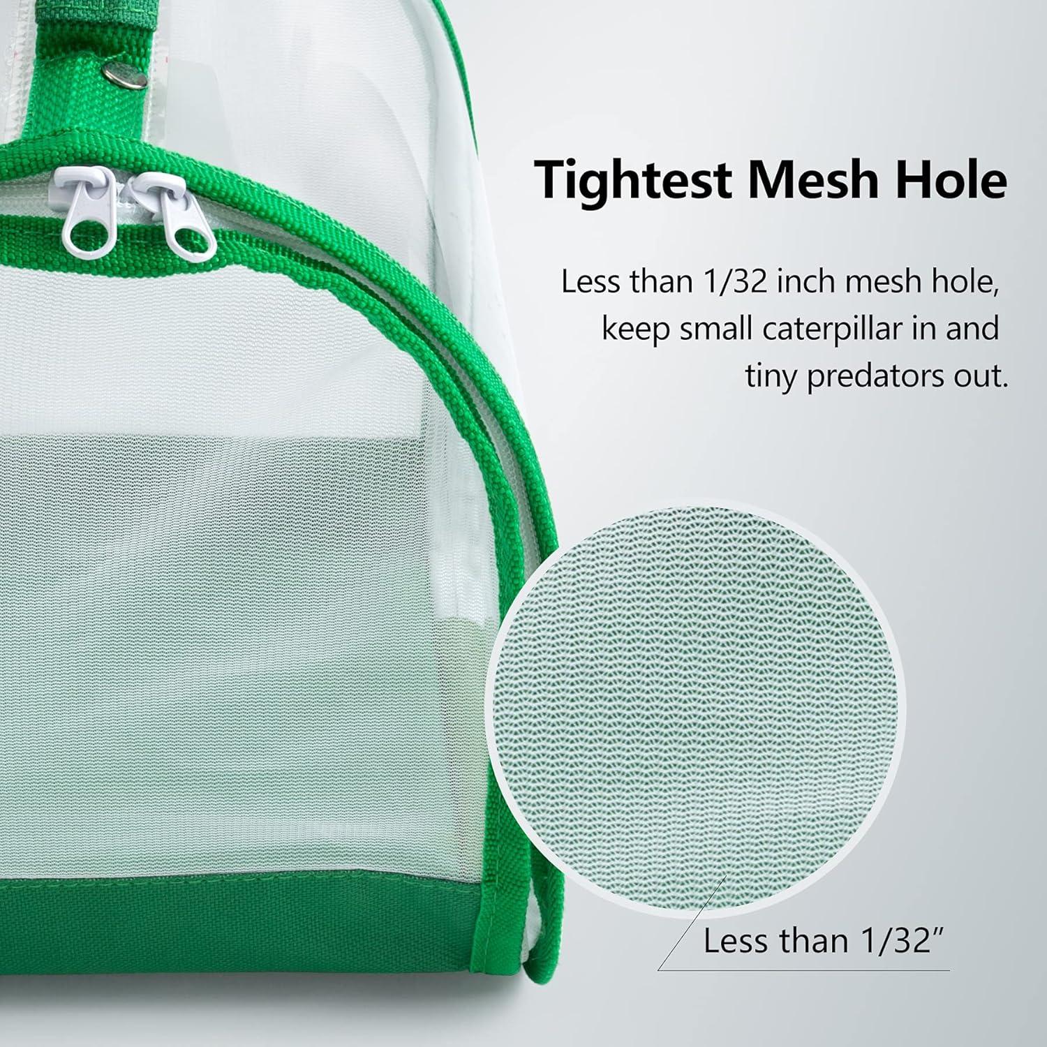 imageSmall Butterfly Habitat Insect Mesh Cage Caterpillar Enclosure Critter Cage Bug Terrarium Portable Carry Handle Easy to Observe 8 x 8 x 8 Inches