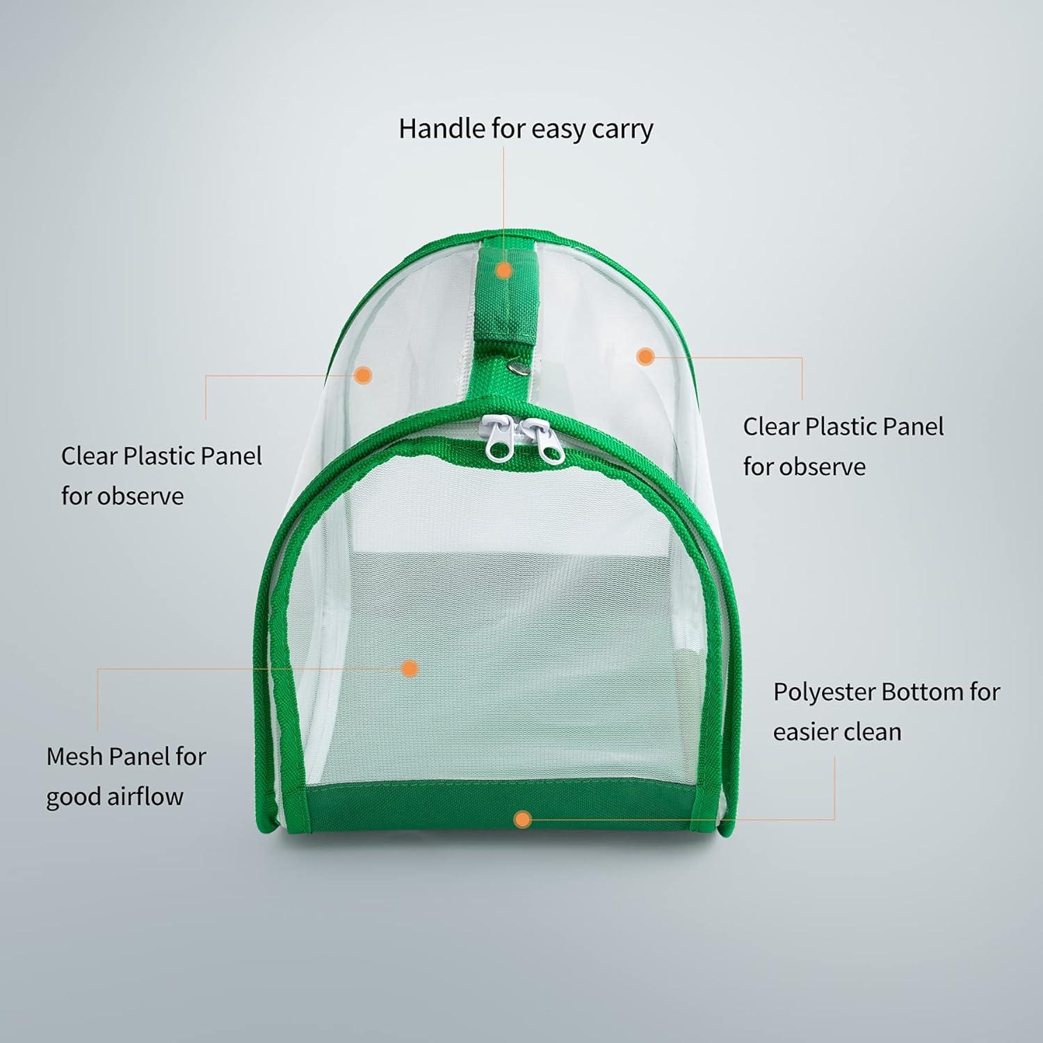 imageSmall Butterfly Habitat Insect Mesh Cage Caterpillar Enclosure Critter Cage Bug Terrarium Portable Carry Handle Easy to Observe 8 x 8 x 8 Inches