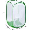 image4 Feet Extra Large Monarch Butterfly Habitat Giant Collapsible Insect Mesh Cage Terrarium Popup White  Green 28 x 28 x 48 InchesWhite  Green