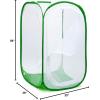 image4 Feet Extra Large Monarch Butterfly Habitat Giant Collapsible Insect Mesh Cage Terrarium Popup White  Green 28 x 28 x 48 InchesWhite  Green