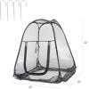 imageMesh Plant Cover from Animals Plant Netting Pest Guard Cover Plant Tent Cage Popup with 4 Stakes for Vegetables Fruits Flowers 28 x 28 x 32 InchesBlack