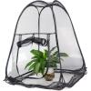 imageMesh Plant Cover from Animals Plant Netting Pest Guard Cover Plant Tent Cage Popup with 4 Stakes for Vegetables Fruits Flowers 28 x 28 x 32 InchesBlack