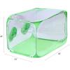 imageStill Air Grow Box Portable Mushroom Grow Tent with Hand Holes Clear PVC with Green Trim Collapsible Design 24 x 24 x 36 Inches