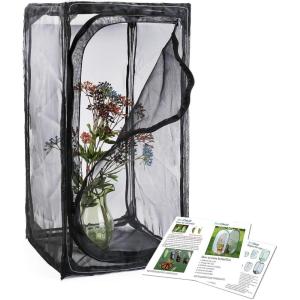 image30quot Heavy Duty Monarch Butterfly Habitat Outdoor Collapsible Insect Mesh Cage Terrarium Popup with Zipper Protection and Unzip BottomZip Down Bottom