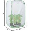 image59quot Outdoor Mesh Plant Enclosure Mesh Plant Cover for Pests Bird and Pest Protection Guard for Fruit Vegetables Flowers and Herbs PopUp Cage 35quotx35quotx59quot28 x 28 x 48 Inches