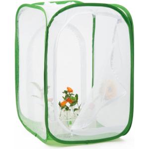 imageTwo Doors Large Monarch Butterfly Habitat Insect Mesh Cage Caterpillar Enclosure Terrarium Popup 24 x 24 x 36 inches24 x 24 x 36 inches
