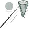 image:imageRESTCLOUD Professional Insect and Butterfly Net with 14 Stainless Ring 26 Net Depth Strong Aluminum Telescopic Handle Extends to 39 Full Extended to 53 Inches GreenInsect Net Green