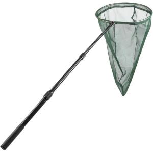 image:imageRESTCLOUD Professional Insect and Butterfly Net with 14 Stainless Ring 26 Net Depth Strong Aluminum Telescopic Handle Extends to 39 Full Extended to 53 Inches GreenInsect Net Green
