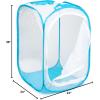 image:imageRESTCLOUD 36 Large Monarch Butterfly Habitat Giant Collapsible Insect Mesh Cage Terrarium Popup 24 x 24 x 36 InchesWhite with Blue