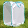 image:imageRESTCLOUD 36 Large Monarch Butterfly Habitat Giant Collapsible Insect Mesh Cage Terrarium Popup 24 x 24 x 36 InchesWhite with Blue