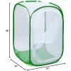 image:imageRESTCLOUD 36 Large Monarch Butterfly Habitat Giant Collapsible Insect Mesh Cage Terrarium Popup 24 x 24 x 36 InchesWhite with Green