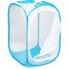 image:imageRESTCLOUD 36 Large Monarch Butterfly Habitat Giant Collapsible Insect Mesh Cage Terrarium Popup 24 x 24 x 36 InchesWhite with Blue