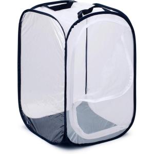 image:imageRESTCLOUD 36 Large Monarch Butterfly Habitat Giant Collapsible Insect Mesh Cage Terrarium Popup 24 x 24 x 36 InchesWhite with Black