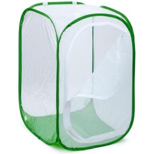 image:imageRESTCLOUD 36 Large Monarch Butterfly Habitat Giant Collapsible Insect Mesh Cage Terrarium Popup 24 x 24 x 36 InchesWhite with Green